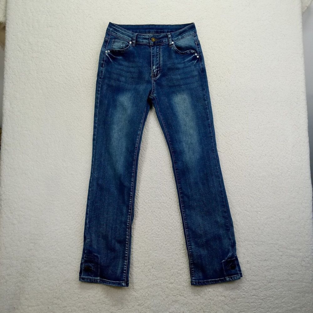 Glkaend Jeans Womens L 28 Bootcut Stretch Denim‎ Cotton Blend Blue Medium Wash